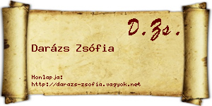 Darázs Zsófia névjegykártya